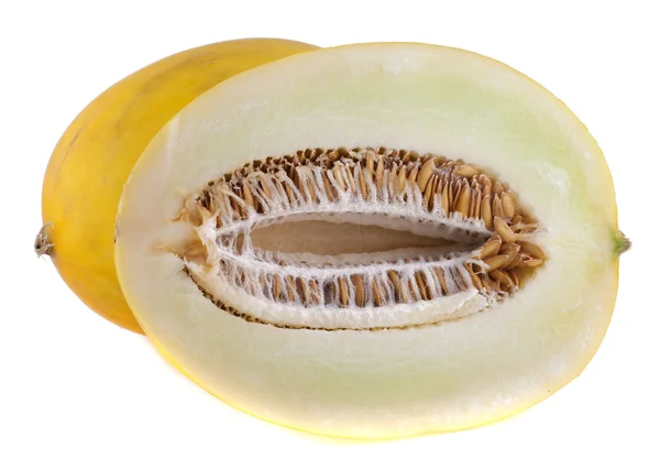 Mogen melon på vit bakgrund — Stockfoto