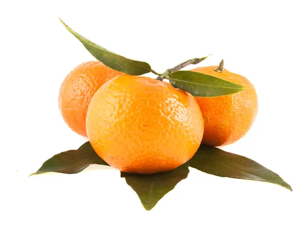 Mandarinky, izolovaných na bílém fonemandariny, izolovaných na bílém pozadí — Stock fotografie