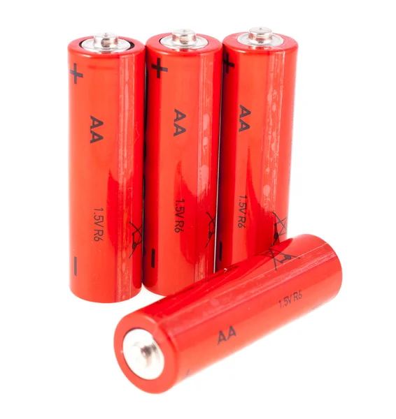 Penlight batterier på vit bakgrund — Stockfoto