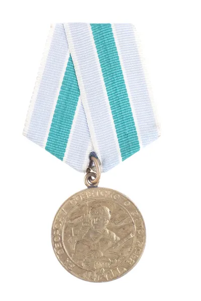 Toekenning van de Sovjet-Unie. medaille voor de verdediging van Sovjet-Arctis — Stockfoto