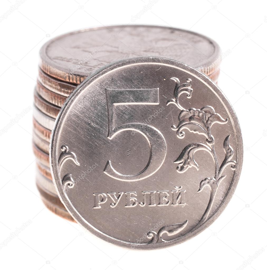 ロシア。5 ルーブルの硬貨 — ストック写真 © igorlitvyak #48009629