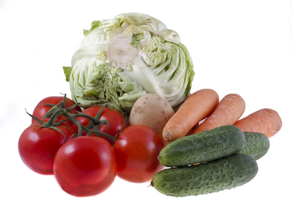 Verduras frescas sobre fondo blanco —  Fotos de Stock