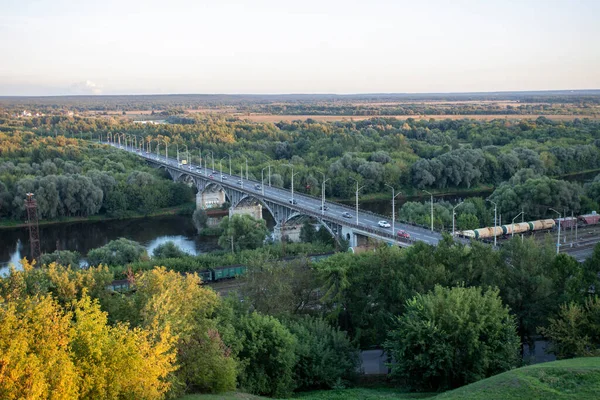 Rusland Vladimir Brug Rivier Klyazma — Stockfoto