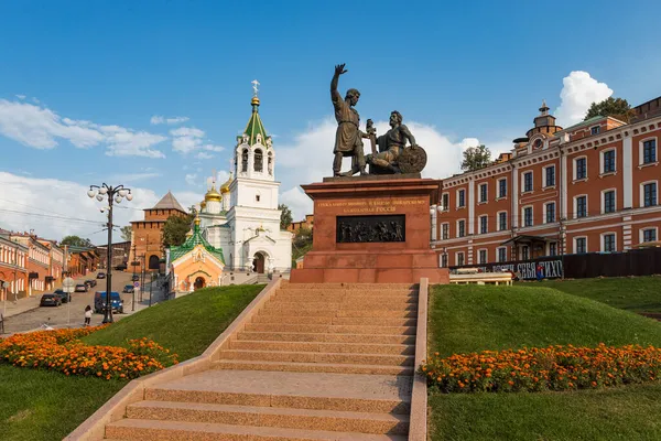 Rusko Nižnij Novgorod Památník Mininovi Pozharskému — Stock fotografie