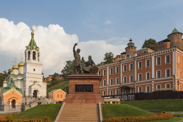 Rusko Nižnij Novgorod Památník Mininovi Pozharskému — Stock fotografie