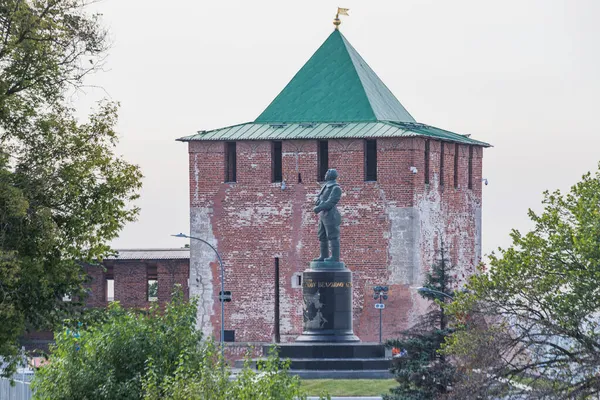 Rusko Nižnij Novgorod Památník Pilota Valerije Chkalov Věže Jiří Nižním — Stock fotografie