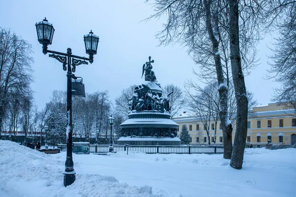 Russie Velikiy Novgorod Monument Millénaire Russie — Photo