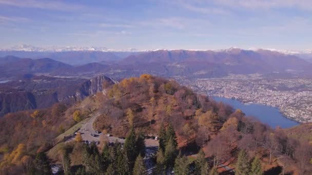 Montagna Sighignola Balcone Italia Affacciato Sul Lago Lugano — Video Stock