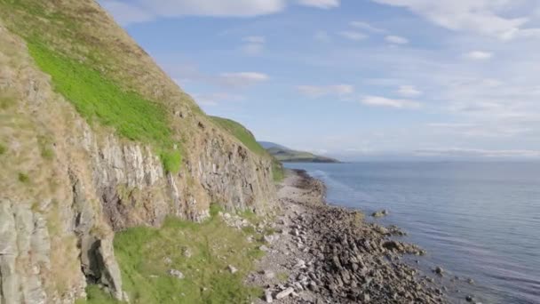 Vista Del Paisaje Escocés Montañoso Isla Santa — Vídeo de stock