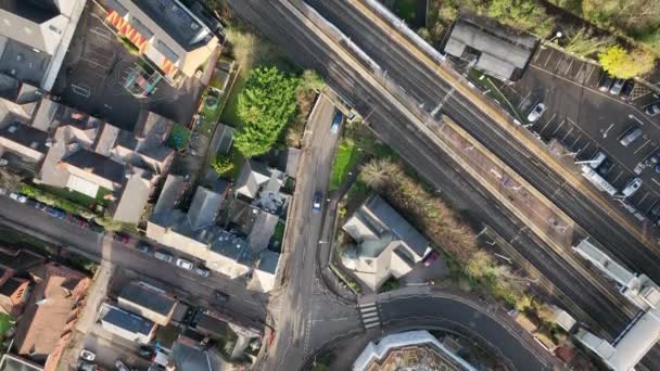 Bird Eye View Uma Cidade Típica Reino Unido — Vídeo de Stock