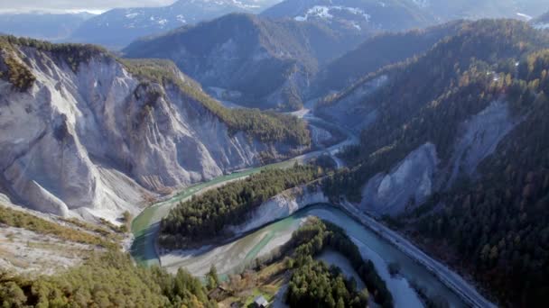 Ruinaulta Gran Cañón Suiza Visto Desde Aire — Vídeos de Stock