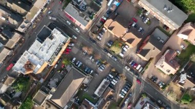 İngiltere 'de Tipik Bir Kasabanın Kuş Gözü Görünümü