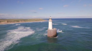 Rattray Head ve Kuzey Doğu İskoç sahil şeridindeki deniz feneri.