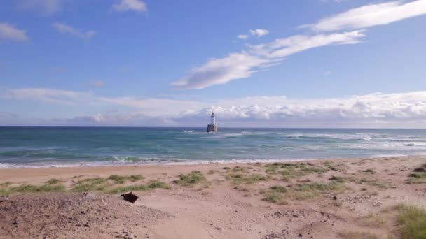 Rattray Head Lighthouse North East Scottish Coastline — стокове відео