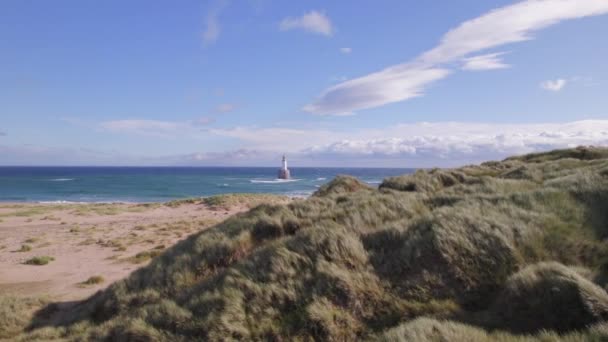 Rattray Kepala Pasir Dunes Dan Lighthouse Pantai Timur Laut Skotlandia — Stok Video