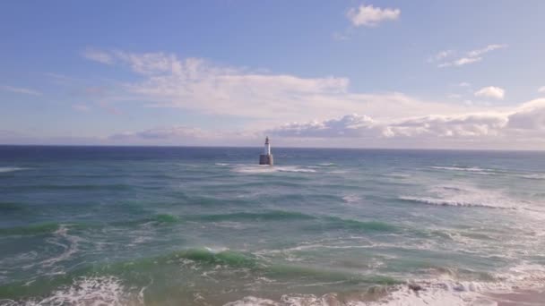 Rattray Head Faro Sulla Costa Nord Orientale Scozzese — Video Stock