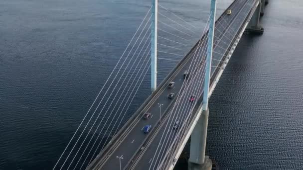 Brücke Von North Kessock Nach Inverness Schottland — Stockvideo