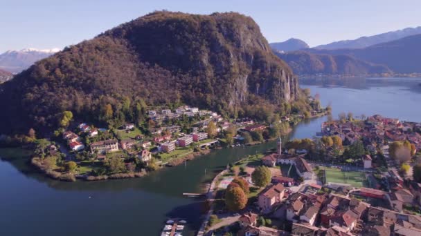 Lavena Ponte Tresa Città Confine Con Svizzera Sul Lago Lugano — Video Stock