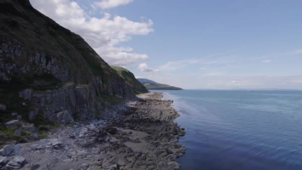Вид Горный Шотландский Ландшафт Святом Острове — стоковое видео