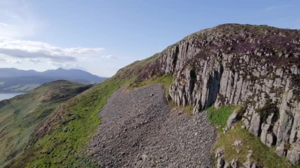 Pohled Horskou Skotskou Krajinu Svatém Ostrově — Stock video