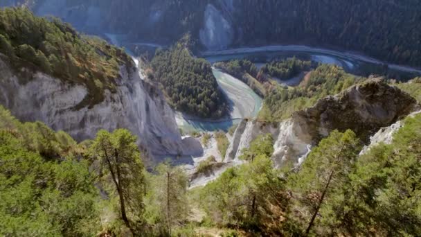 Harabe Sviçre Nin Büyük Kanyonu Havadan Görüldü — Stok video