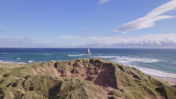Rattray Head Und Der Leuchtturm Der Nordostküste Schottlands — Stockvideo