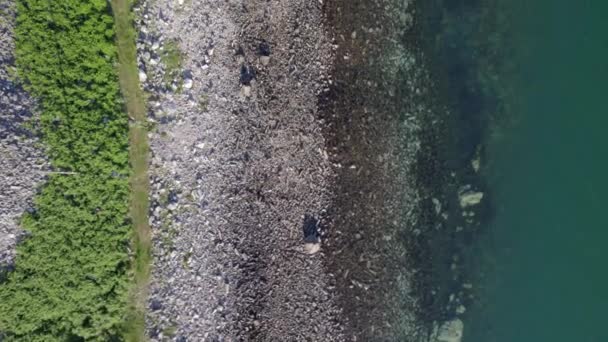 Blick Aus Der Vogelperspektive Auf Eine Felsige Küste — Stockvideo