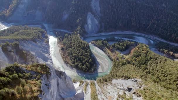 Ruinaulta Grand Canyon Switzerland Seen Air — Stock Video