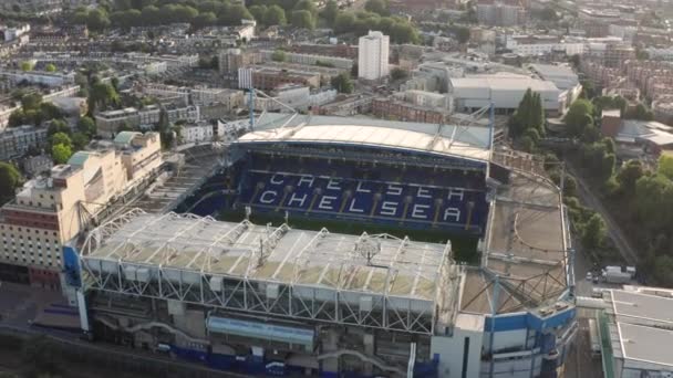 Stadion Stamford Bridge Večerních Hodinách Domov Fotbalového Klubu Chelsea — Stock video