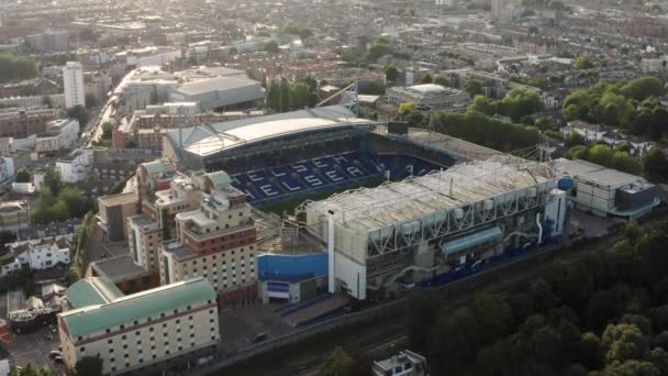 Stadion Stamford Bridge Wieczorem Dom Chelsea Football Club — Wideo stockowe