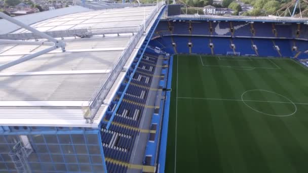 Pitch Level View of Stamford Bridge Stad, Stock Video