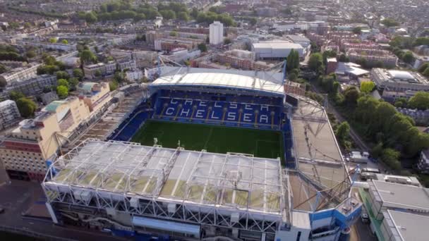 Stadion Stamford Bridge Večerních Hodinách Domov Fotbalového Klubu Chelsea — Stock video