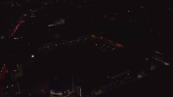 Zapnutá Světla Stamfordském Mostě Chelsea Noci — Stock video