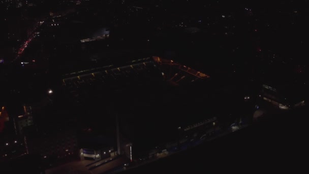 Światła Stadionu Włączone Stamford Bridge Chelsea Nocy — Wideo stockowe