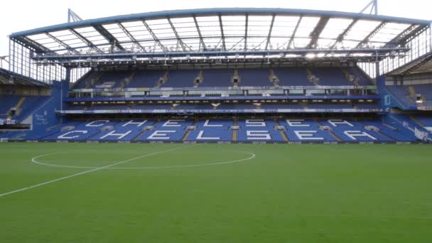 Pitch Level View Stamford Bridge Stadium Dom Chelsea Football Club — Wideo stockowe