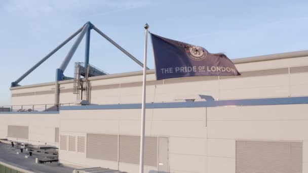 Flag Flying Stamford Bridge Chelsea Football Club — Stock video