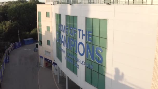 Stamford Bridge Stadium Zewnątrz Aerial View Chelsea Football Club — Wideo stockowe