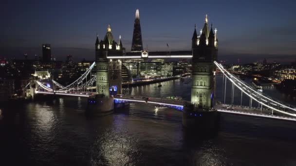 London Vereinigtes Königreich Circa 2022 Ikonische Tower Bridge Über Der — Stockvideo