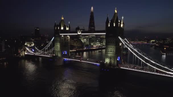 London Vereinigtes Königreich Circa 2022 Ikonische Tower Bridge Über Der — Stockvideo