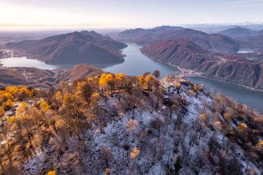 Sighignola Zirvesi ve Balcone D 'Italia Lugano' ya Bakış