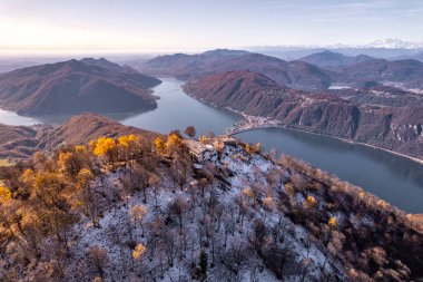 Sighignola Zirvesi ve Balcone D 'Italia Lugano' ya Bakış