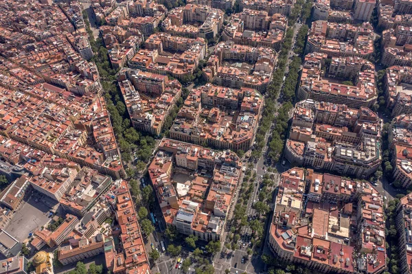 Ciudad Barcelona España Con Una Arquitectura Increíble Vista Aérea — Foto de Stock