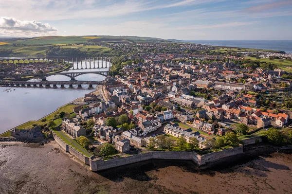 İngiltere 'deki Berwick Kasabası Havadan İzlendi