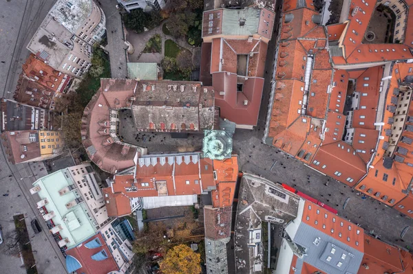 Streets Bratislava Aerial View — Stock fotografie