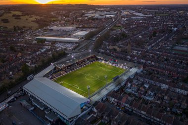 Luton Town Futbol Kulübü Kenilworth Yolu Stadyumu Hava Görüntüsü