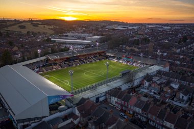 Luton Town Futbol Kulübü Kenilworth Yolu Stadyumu Hava Görüntüsü