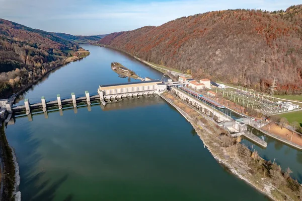 Hydroelectric Power Station on the River Danube