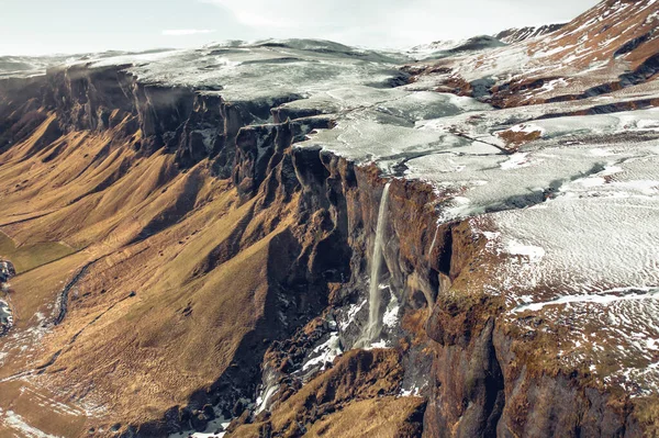 Φος Ένας Καταρράκτης Sidu Στην Ισλανδία — Φωτογραφία Αρχείου