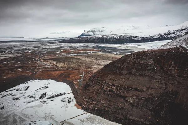 Ghiacciaio Islanda Durante Inverno — Foto Stock