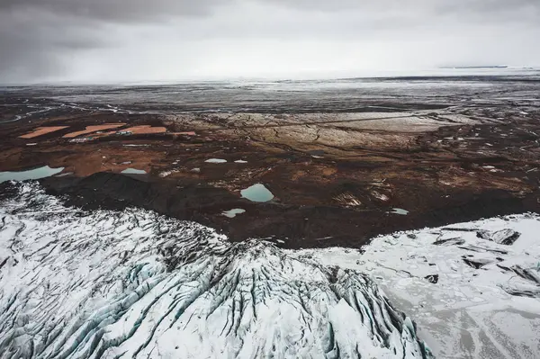 Παγετώνας Στην Ισλανδία Κατά Διάρκεια Του Χειμώνα — Φωτογραφία Αρχείου